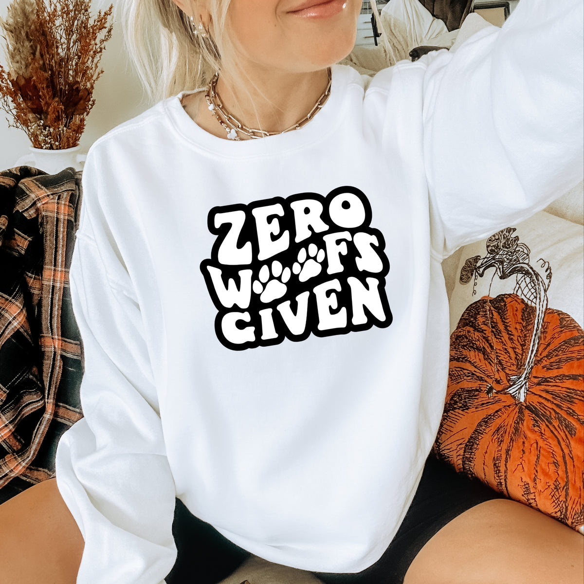 Zero Woofs Given - Adult Crewneck Sweatshirt