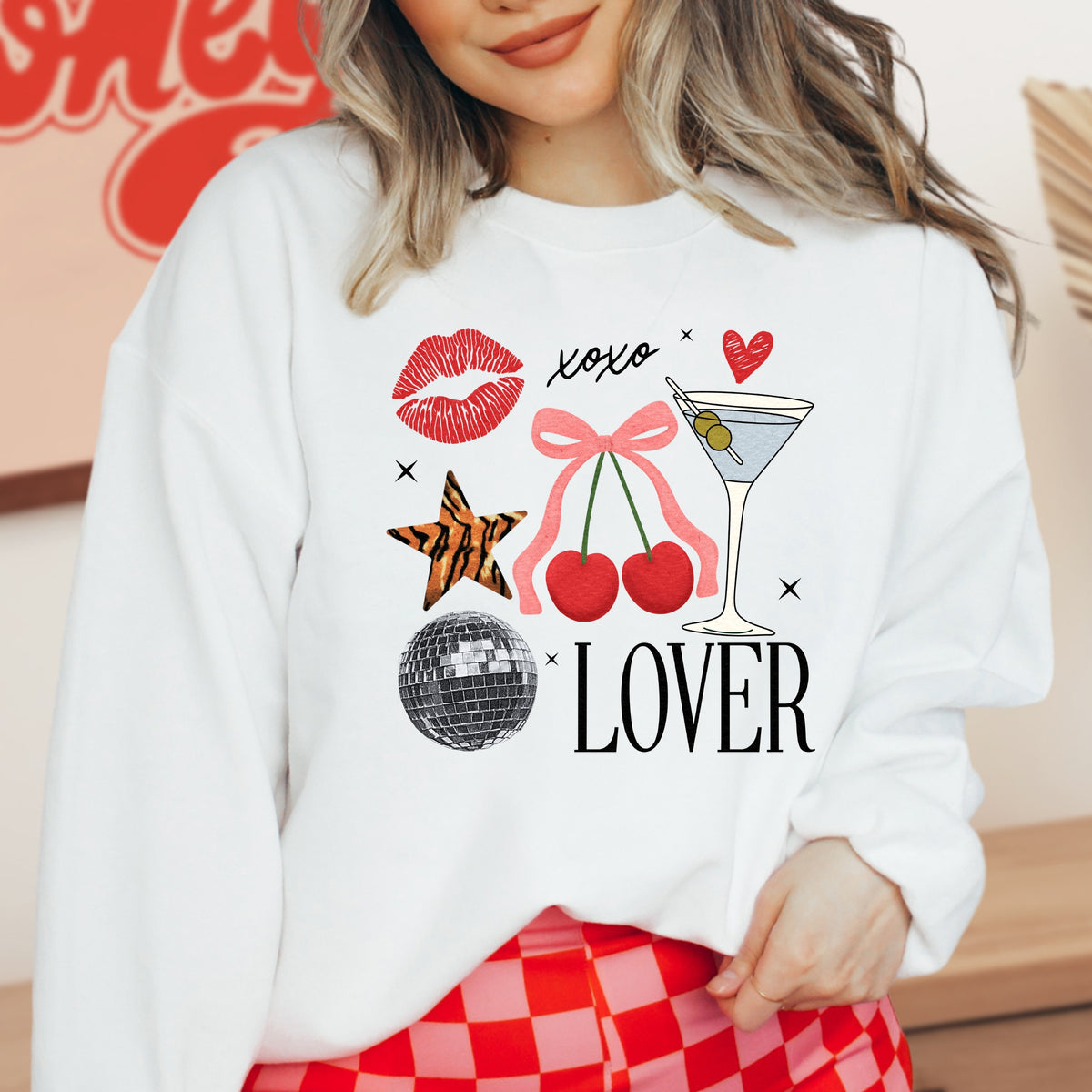 Xoxo Lover Valentines - Adult Crewneck Sweatshirt