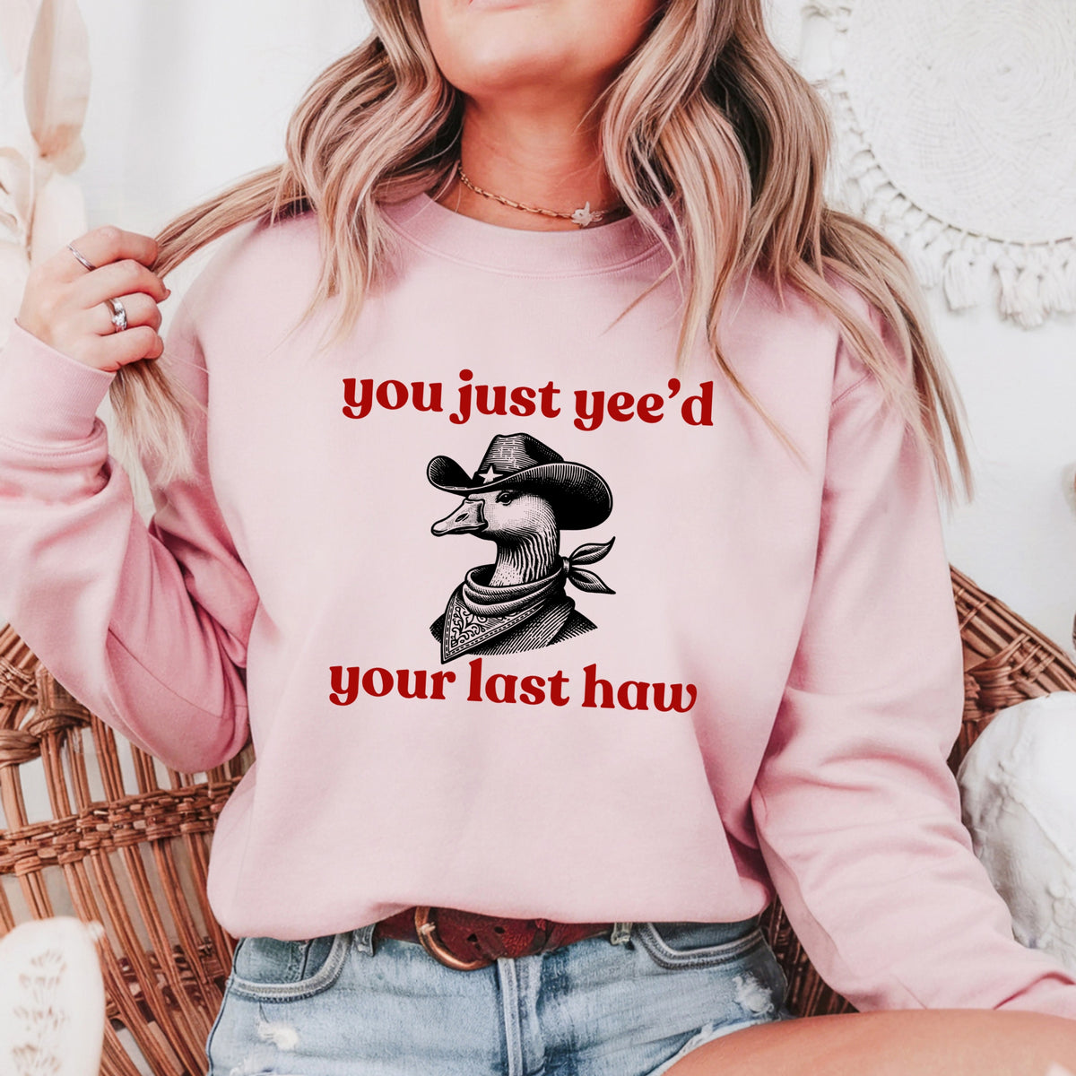 Just Yee'd Your Last Haw  - Adult Crewneck Sweatshirt