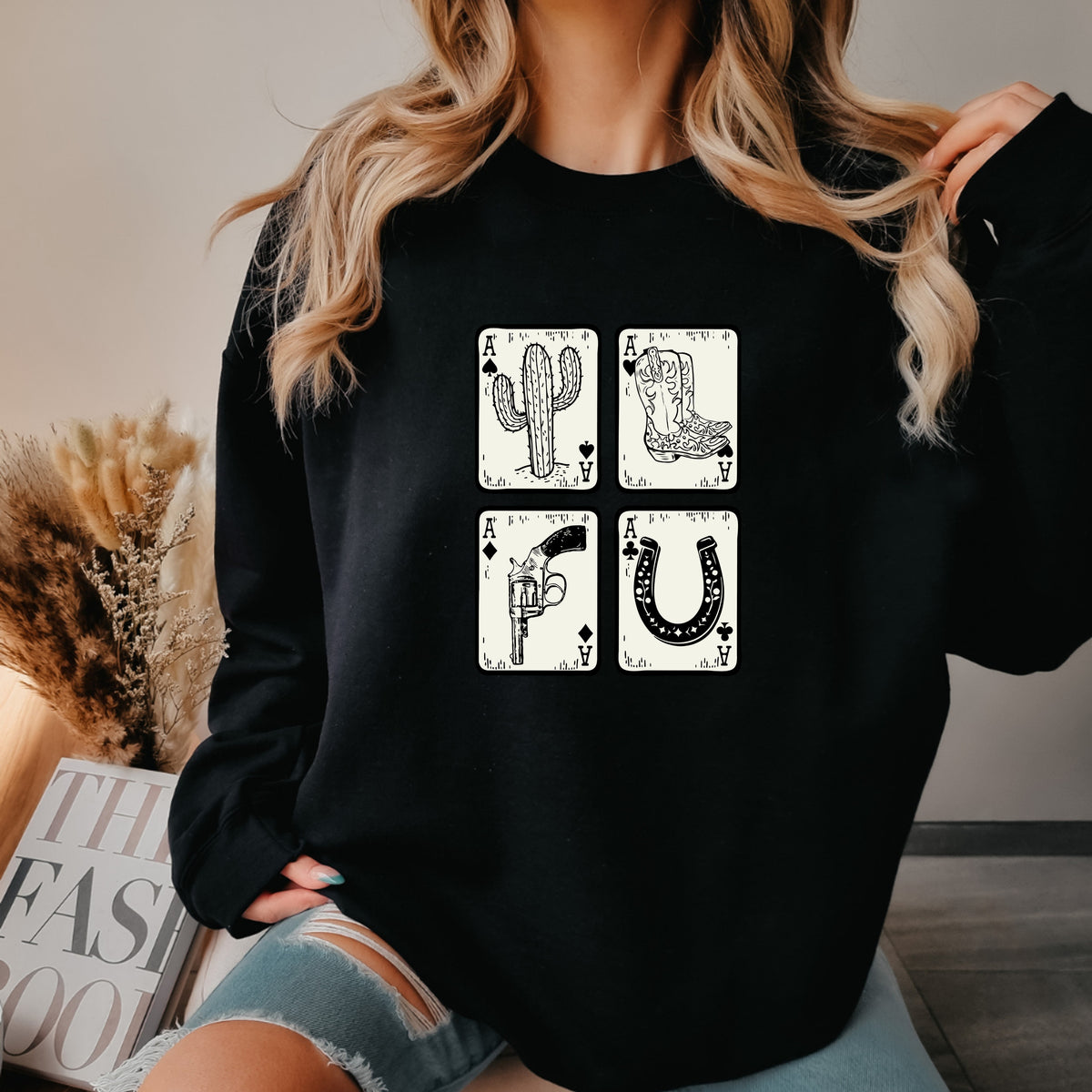 Ace Cards - Adult Crewneck Sweatshirt