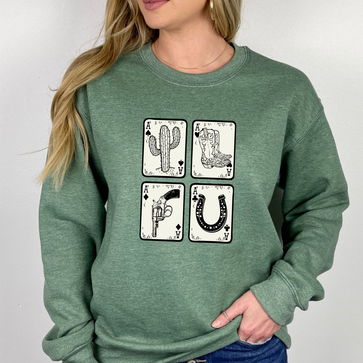 Ace Cards - Adult Crewneck Sweatshirt
