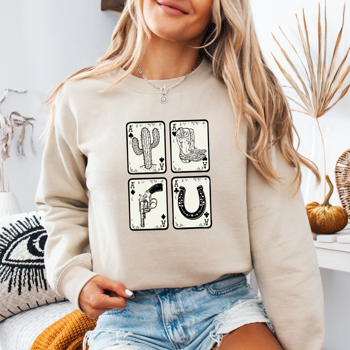 Ace Cards - Adult Crewneck Sweatshirt