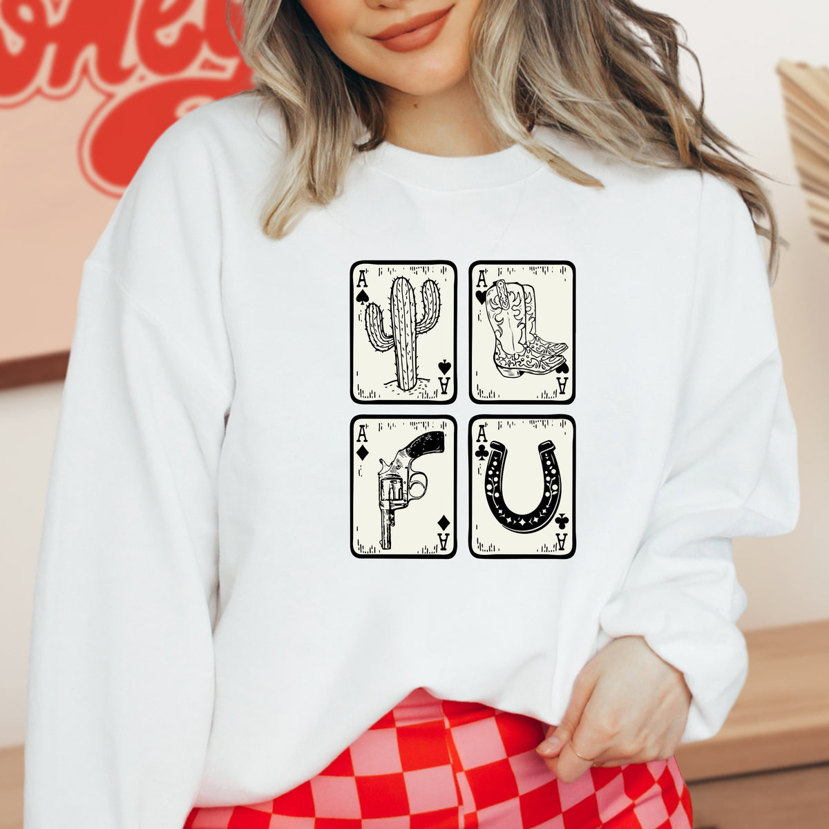 Ace Cards - Adult Crewneck Sweatshirt