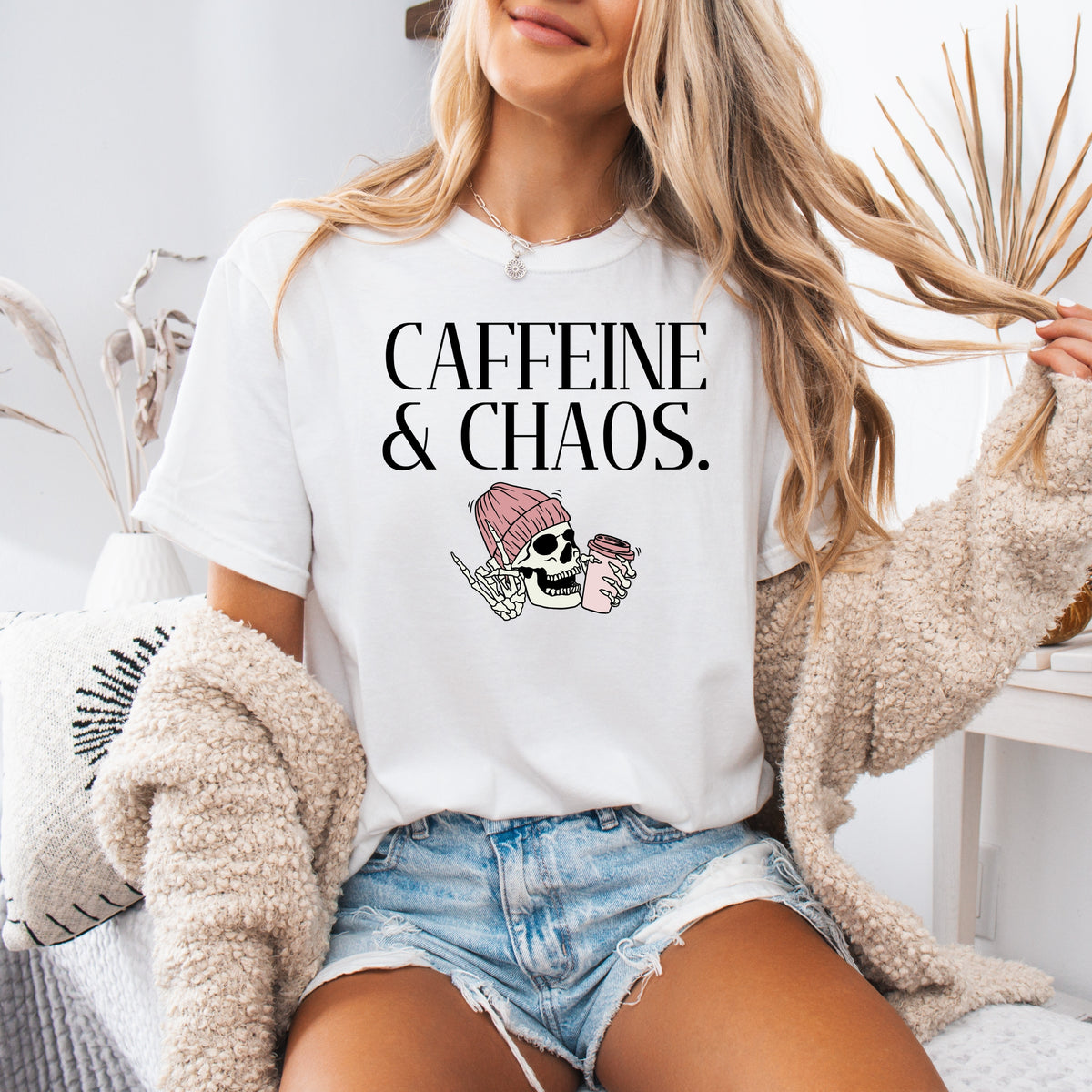 Caffeine and Chaos - Adult Comfort Colors T-Shirt