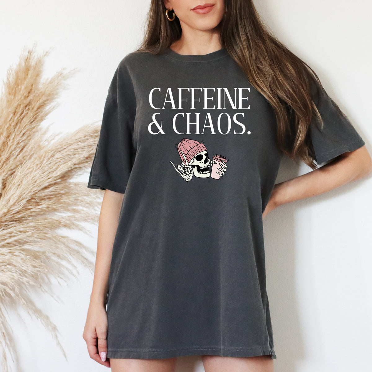 Caffeine and Chaos - Adult Comfort Colors T-Shirt