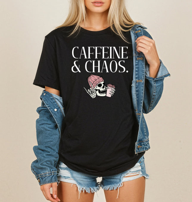 Caffeine and Chaos - Adult Comfort Colors T-Shirt