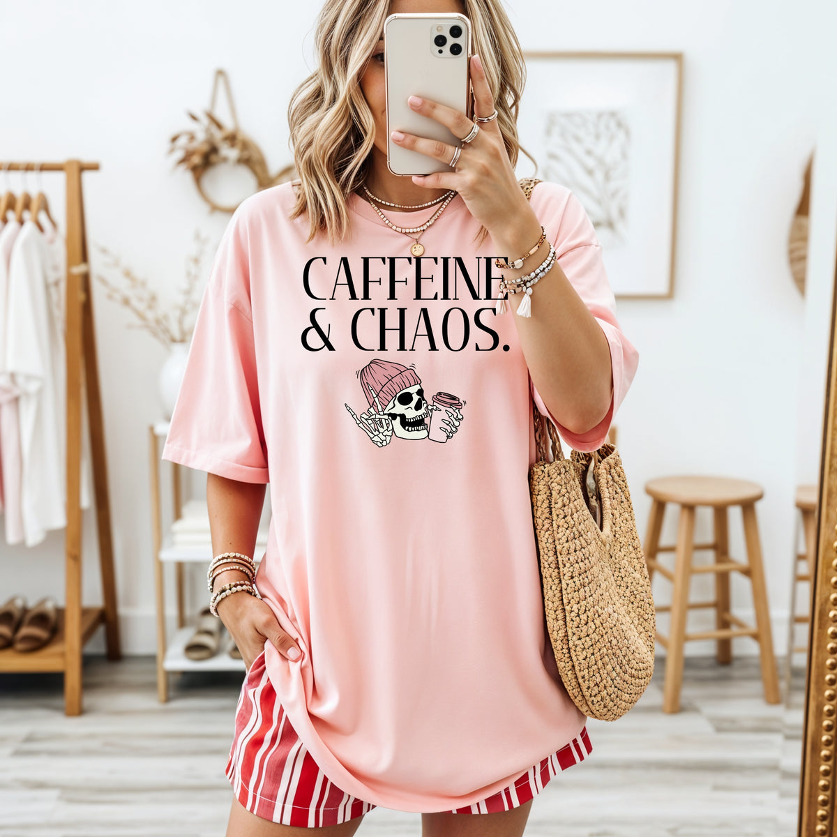 Caffeine and Chaos - Adult Comfort Colors T-Shirt