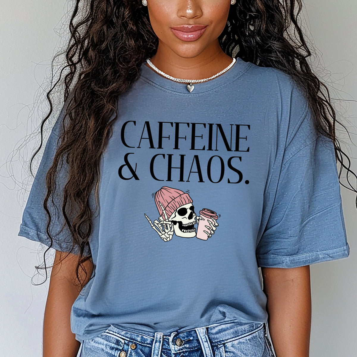 Caffeine and Chaos - Adult Comfort Colors T-Shirt