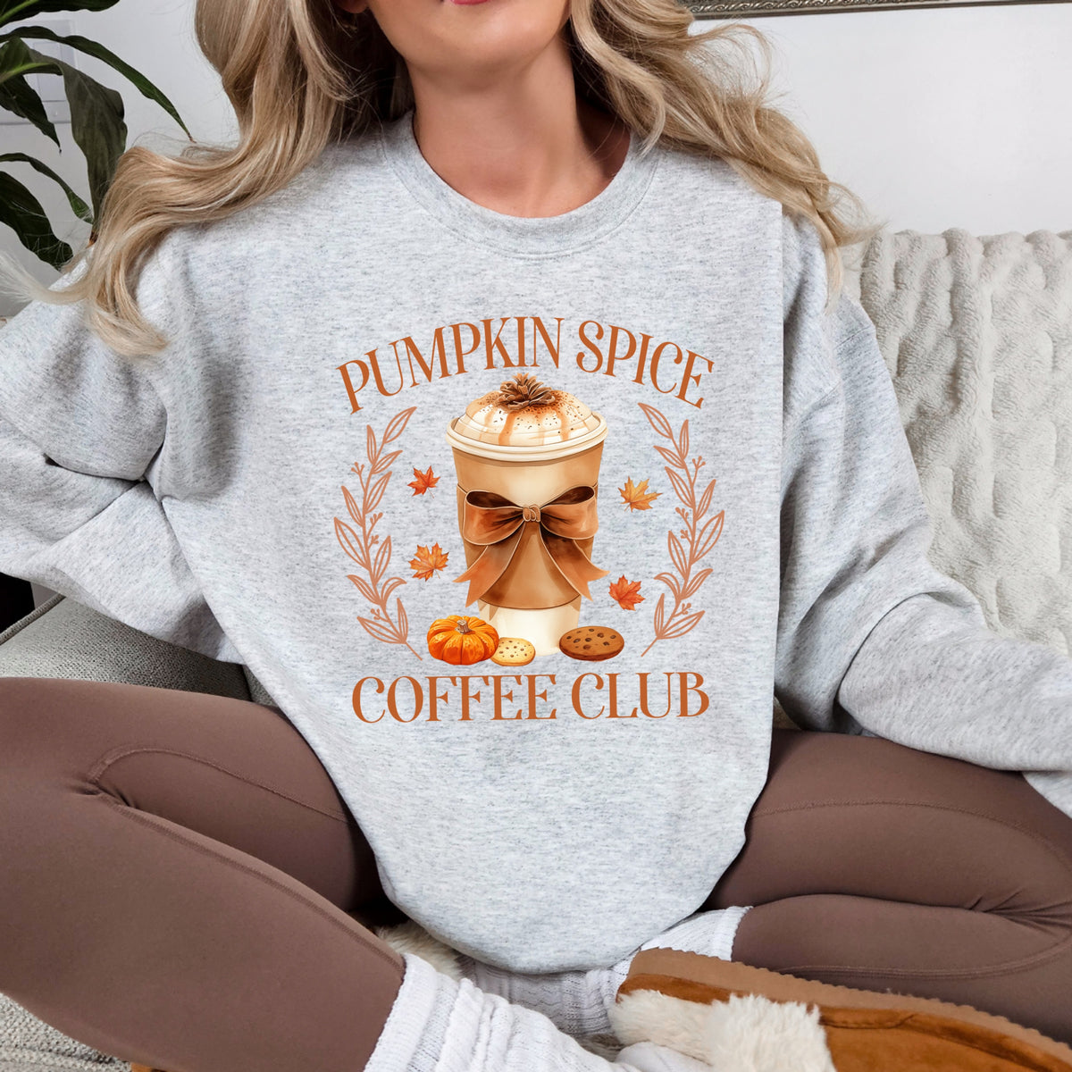 Pumpkin Spice Coffee Club - Adult Crewneck Sweatshirt