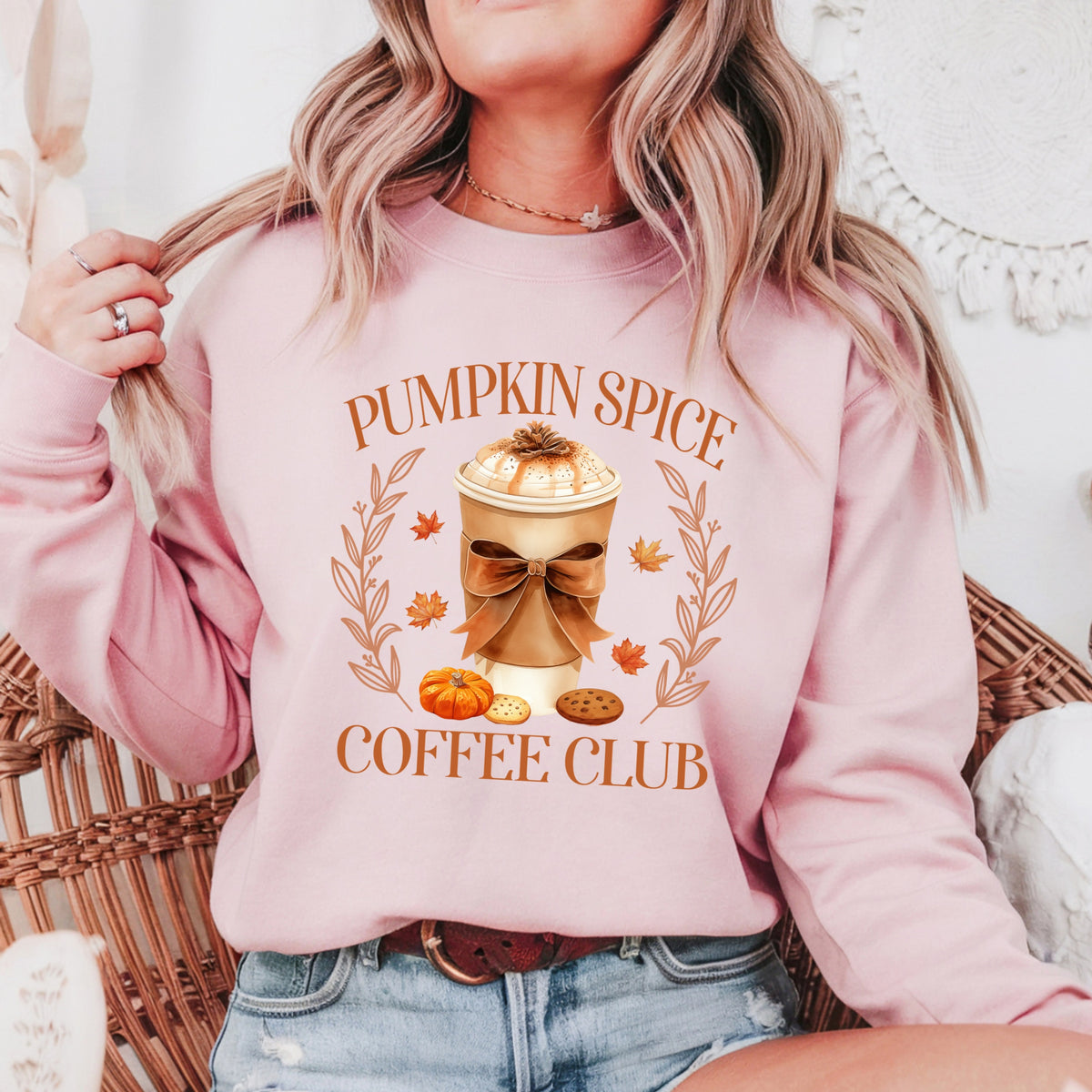 Pumpkin Spice Coffee Club - Adult Crewneck Sweatshirt