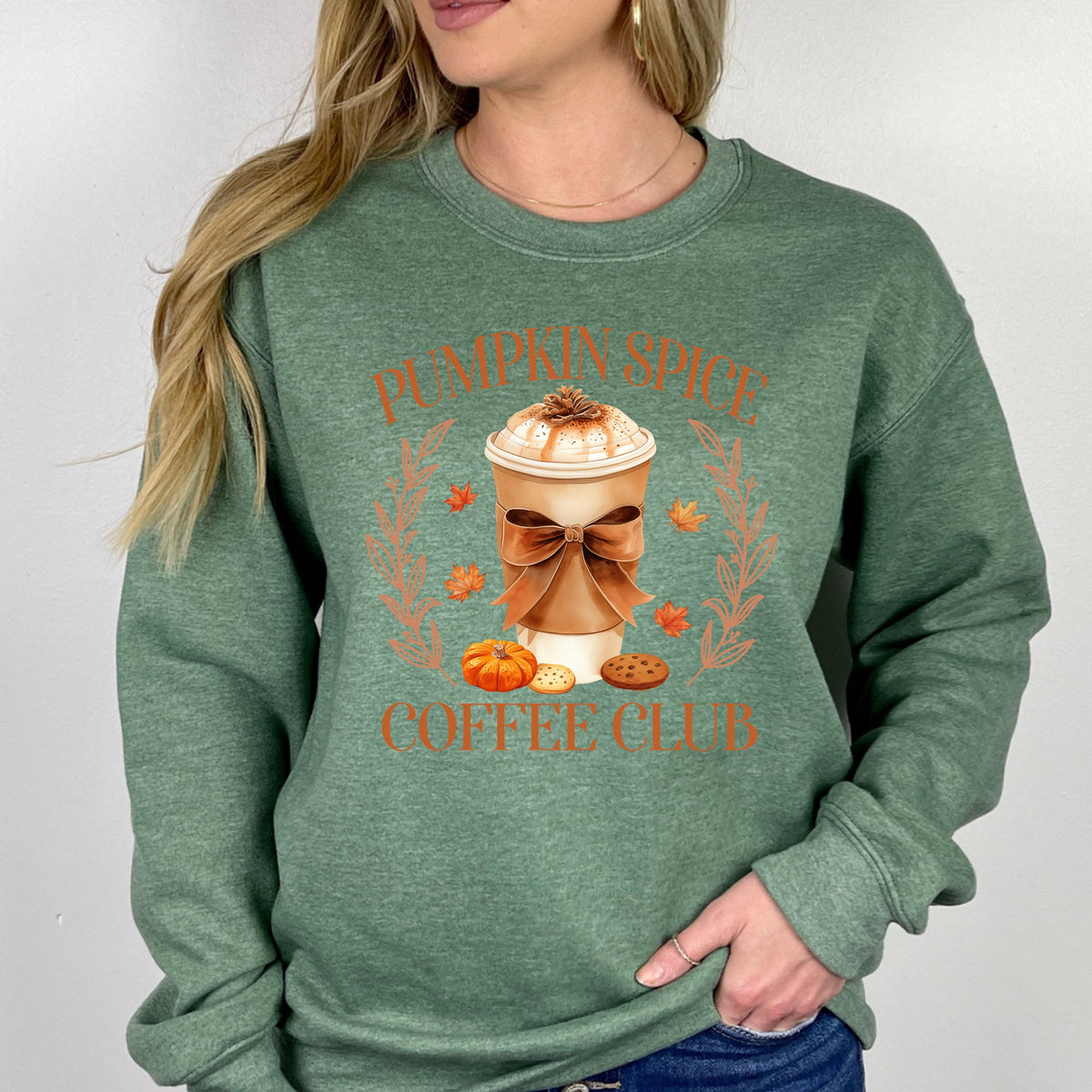 Pumpkin Spice Coffee Club - Adult Crewneck Sweatshirt