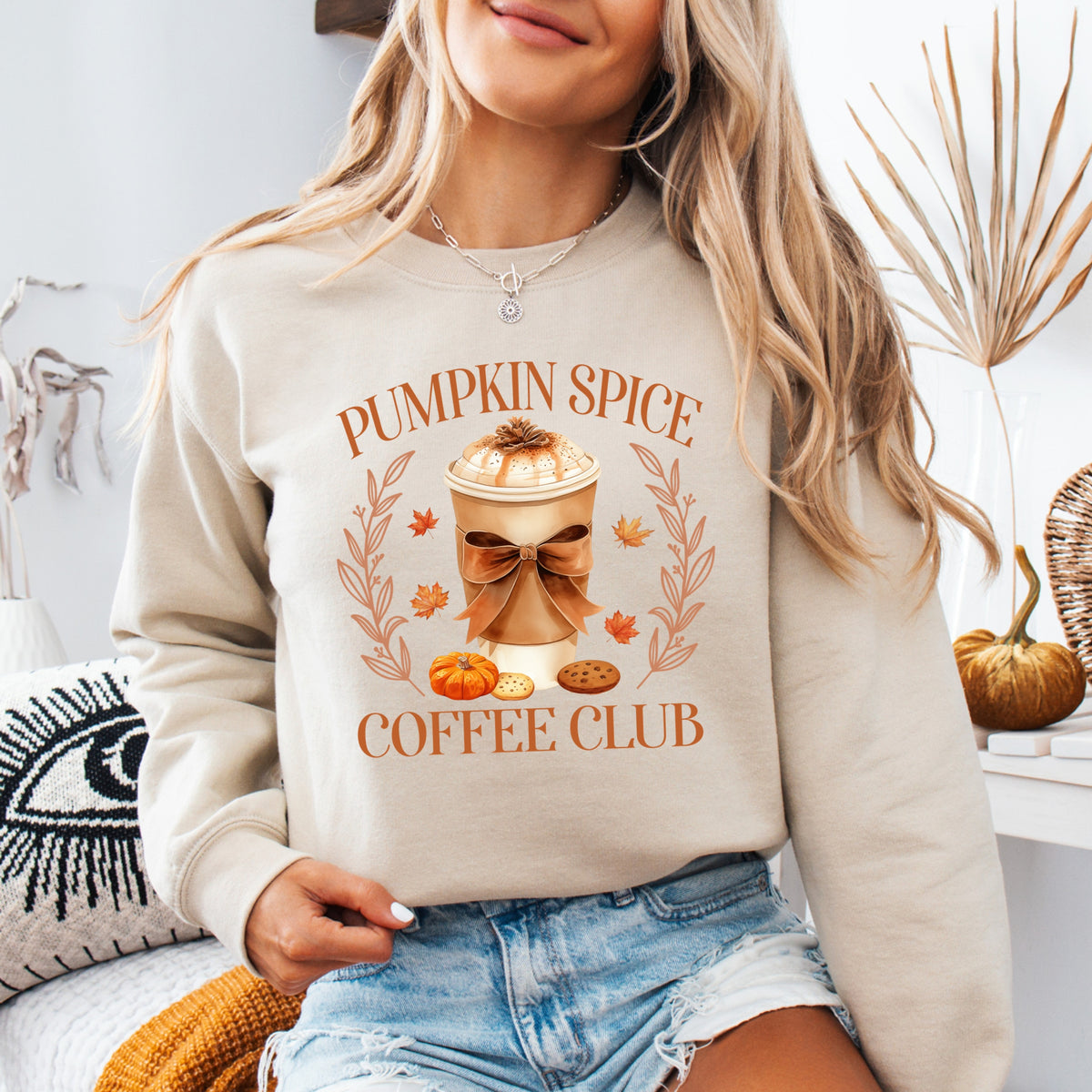 Pumpkin Spice Coffee Club - Adult Crewneck Sweatshirt