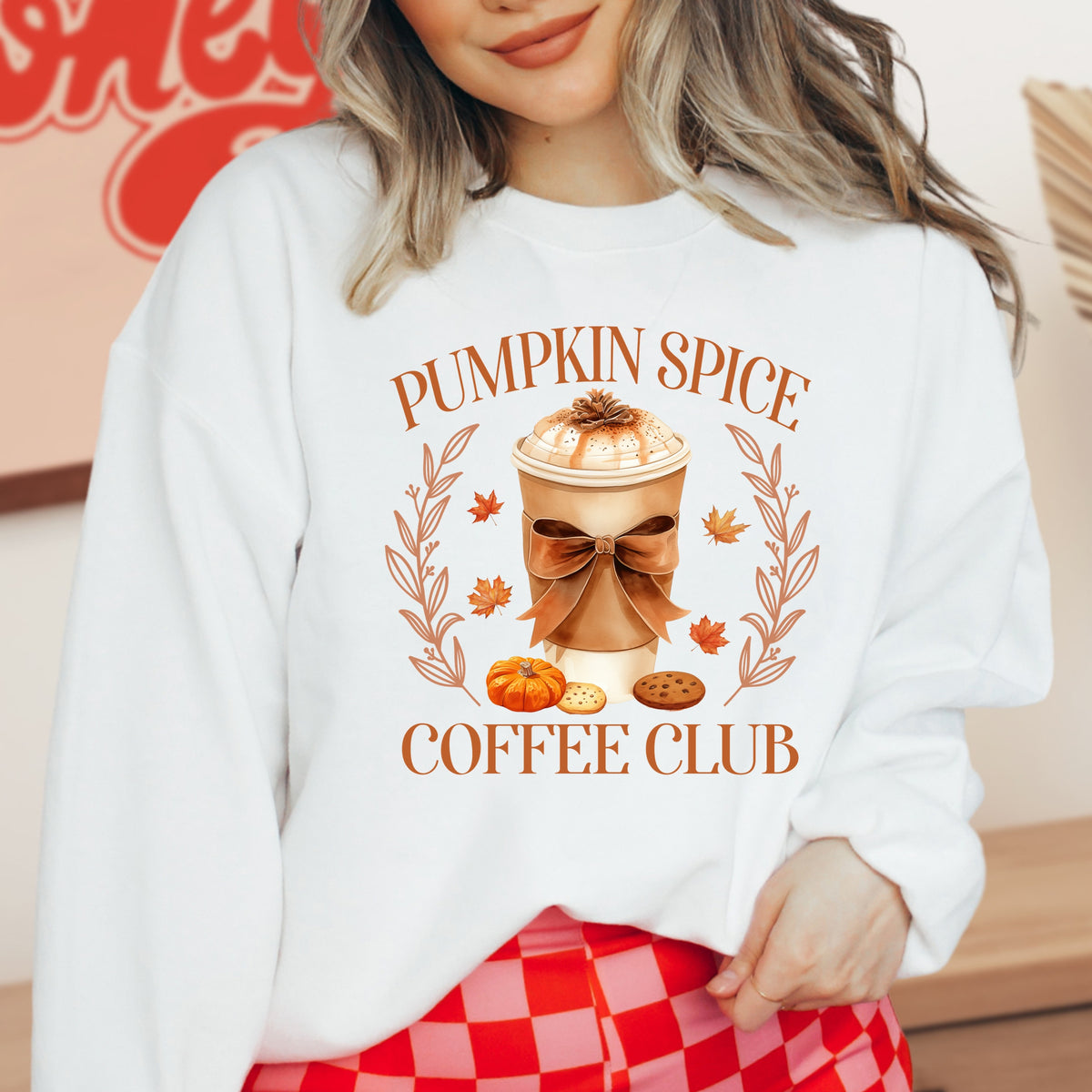 Pumpkin Spice Coffee Club - Adult Crewneck Sweatshirt