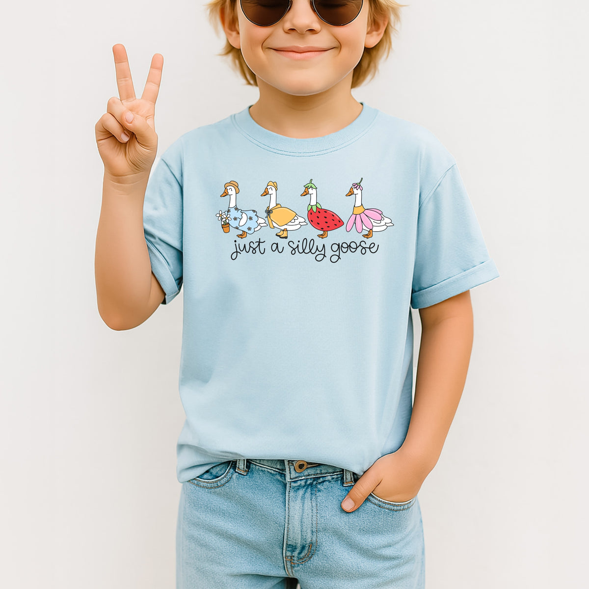 Just A Silly Goose Kids - Youth Comfort Colors T-Shirt