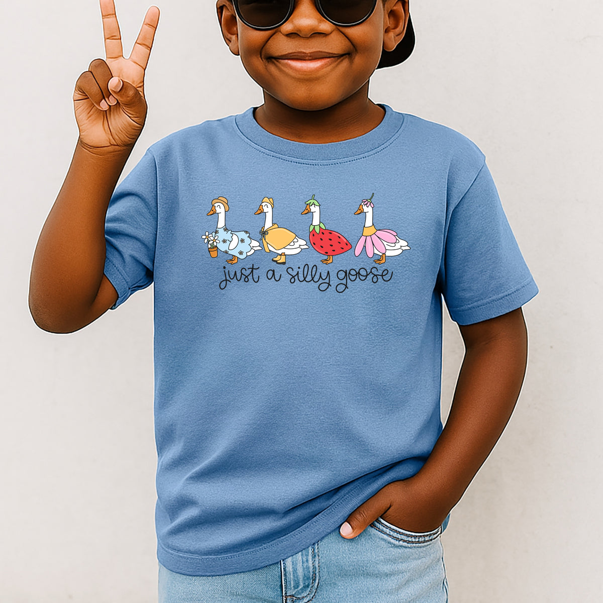 Just A Silly Goose Kids - Youth Comfort Colors T-Shirt