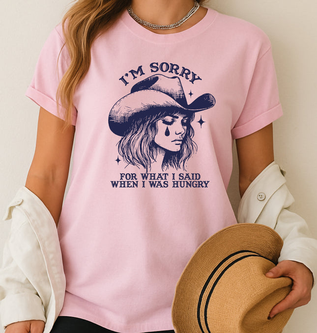 I'm Sorry For What I Said When I Was Hungry - Adult Softstyle T-Shirt