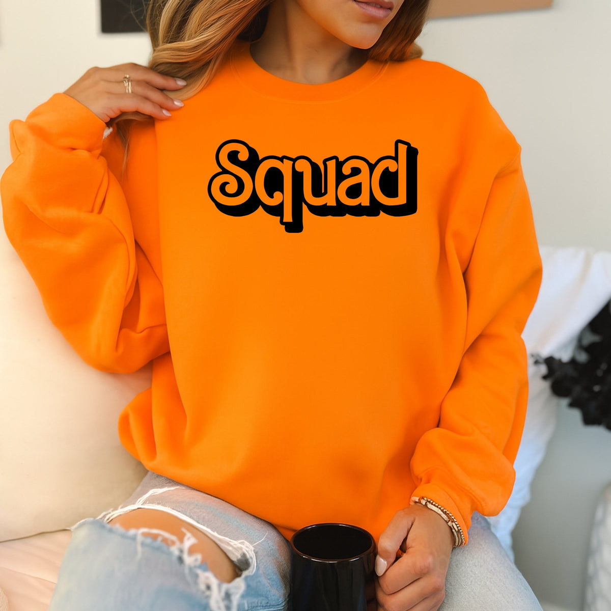Squad Printed Crewneck Sweatshirt