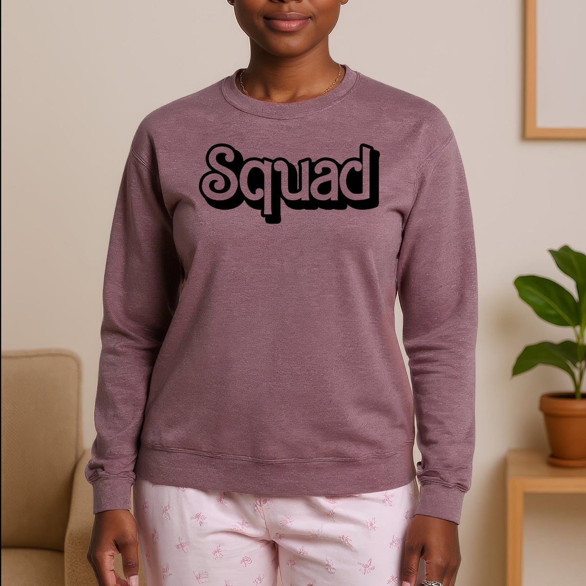 Squad Printed Crewneck Sweatshirt