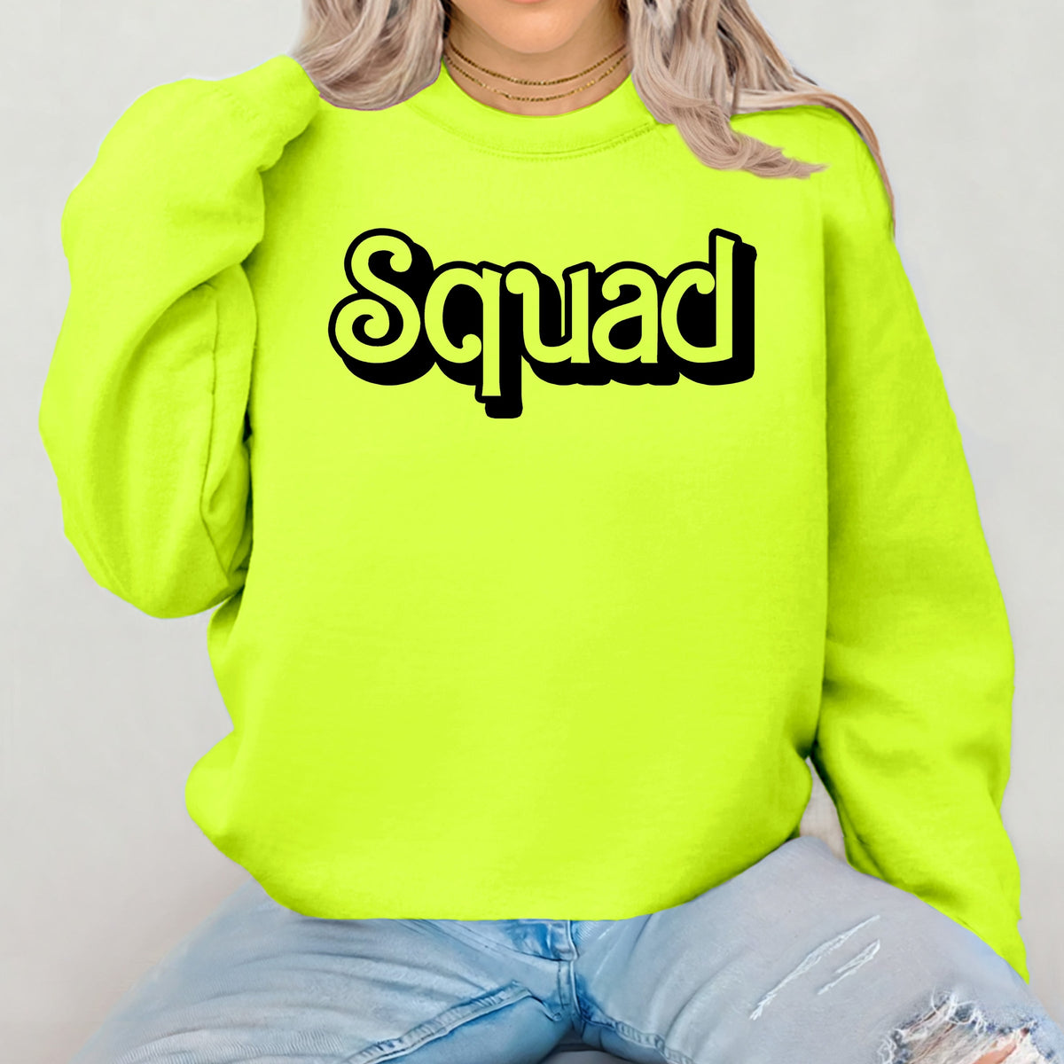 Squad Printed Crewneck Sweatshirt