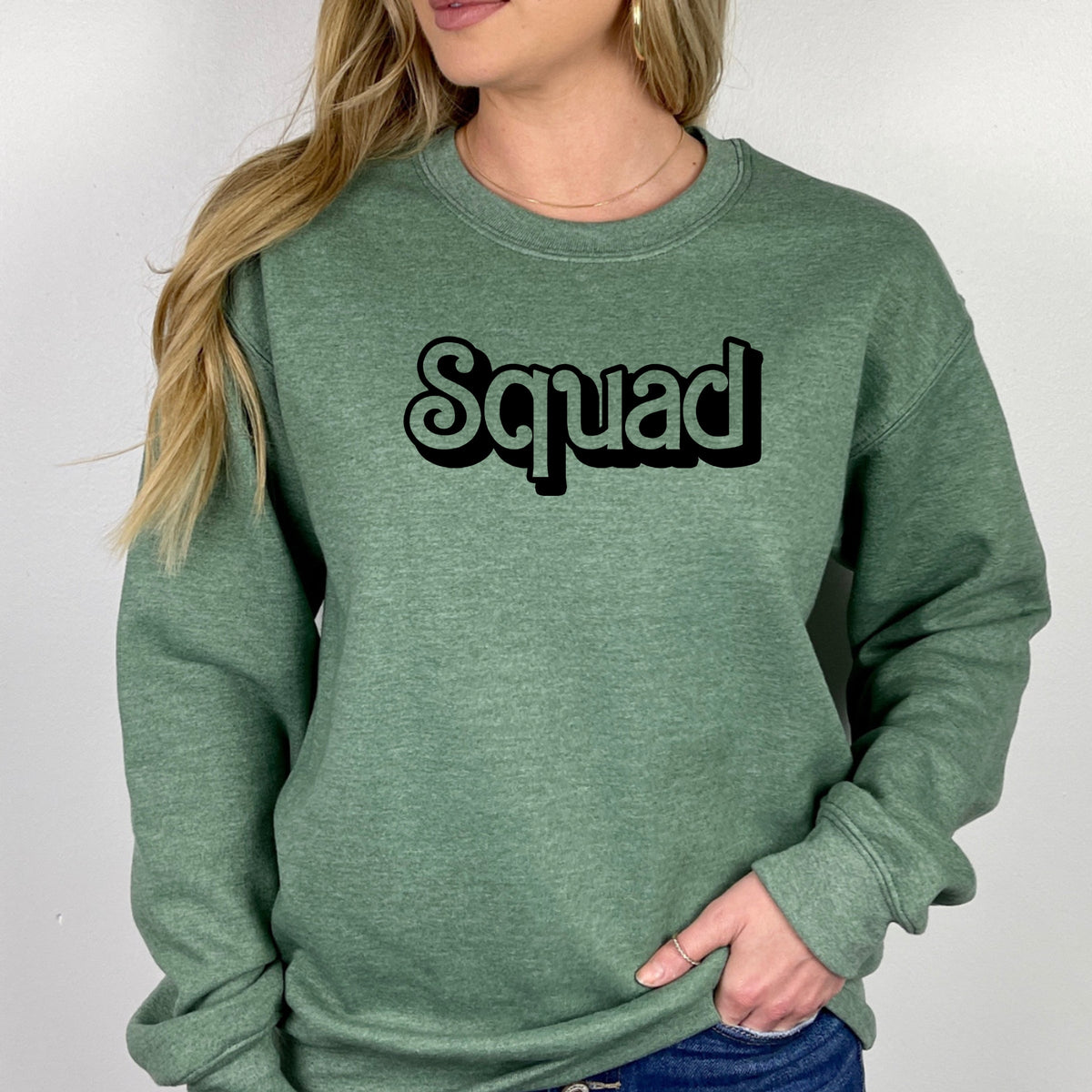 Squad Printed Crewneck Sweatshirt