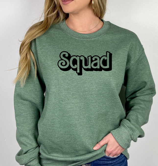 Squad Printed Crewneck Sweatshirt