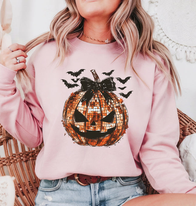 Pumpkin Disco Halloween - Adult Crewneck Sweatshirt