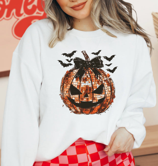 Pumpkin Disco Halloween - Adult Crewneck Sweatshirt