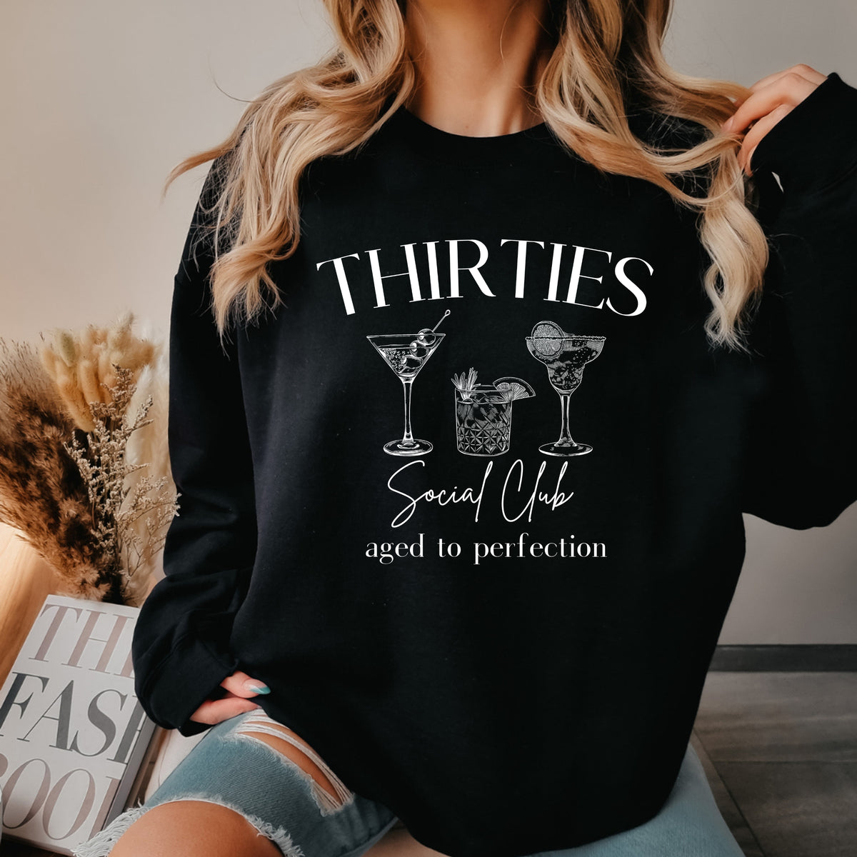 Thirties Social Club Black - Adult Crewneck Sweatshirt
