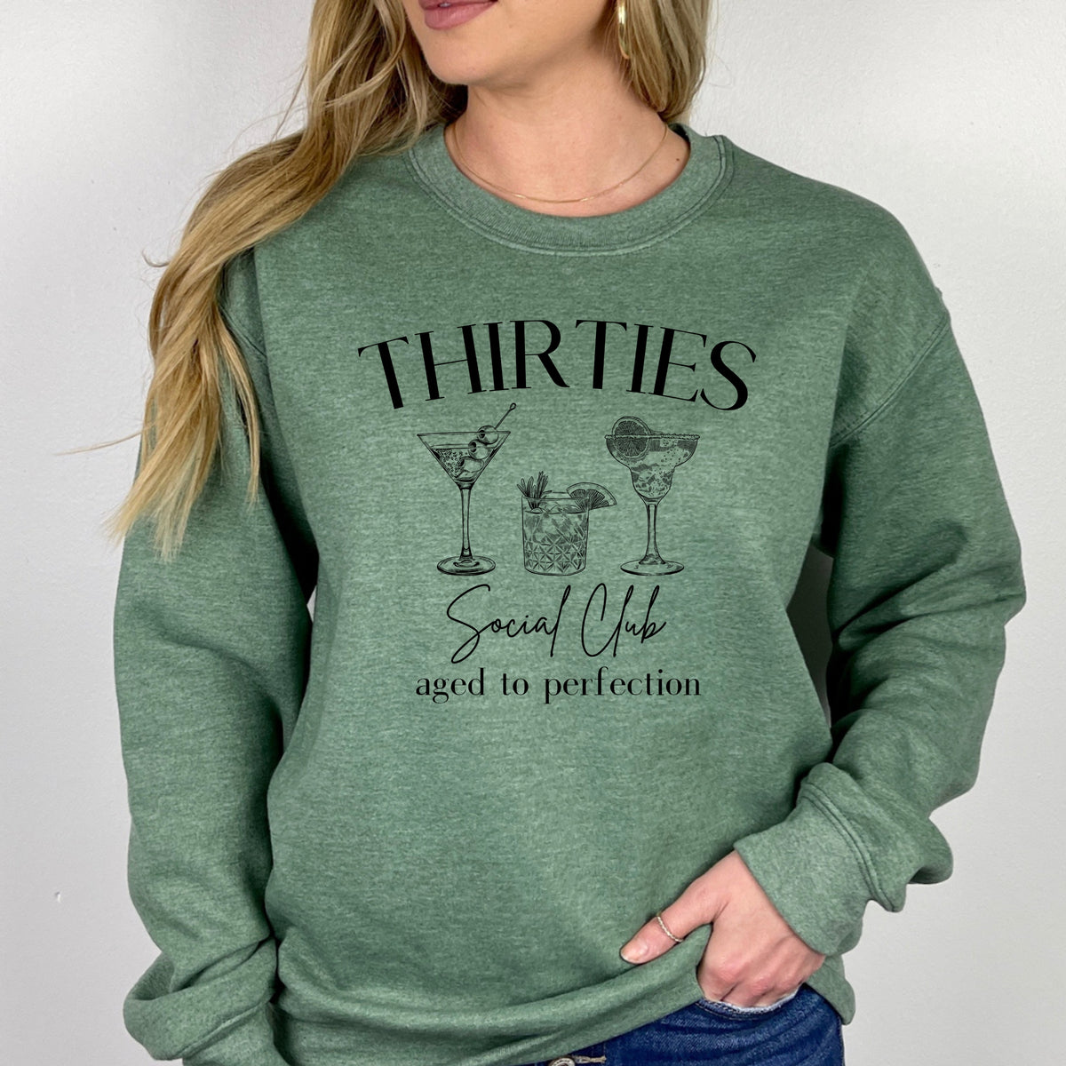Thirties Social Club Black - Adult Crewneck Sweatshirt
