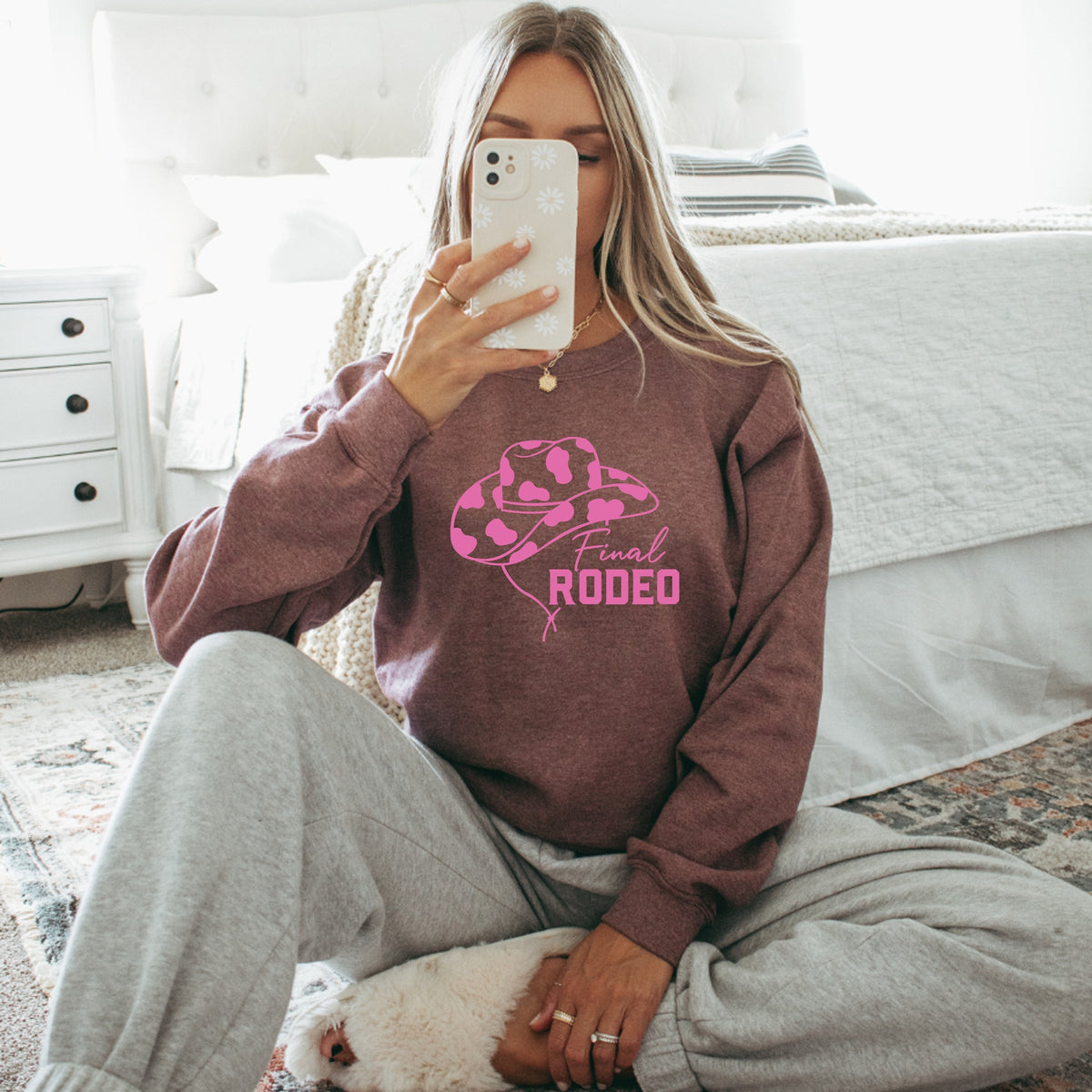 Final Rodeo Printed Crewneck Sweatshirt
