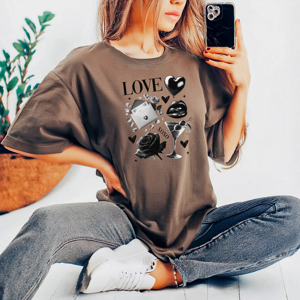 Black Love Xoxo Valentines - Comfort Colors T-Shirt 