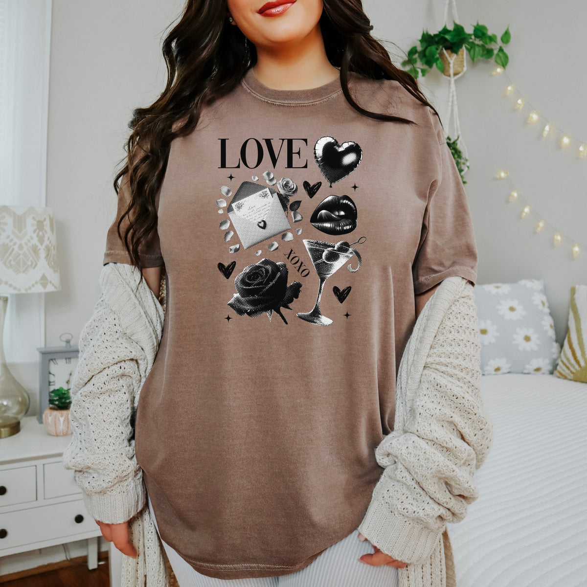 Black Love Xoxo Valentines - Comfort Colors T-Shirt 