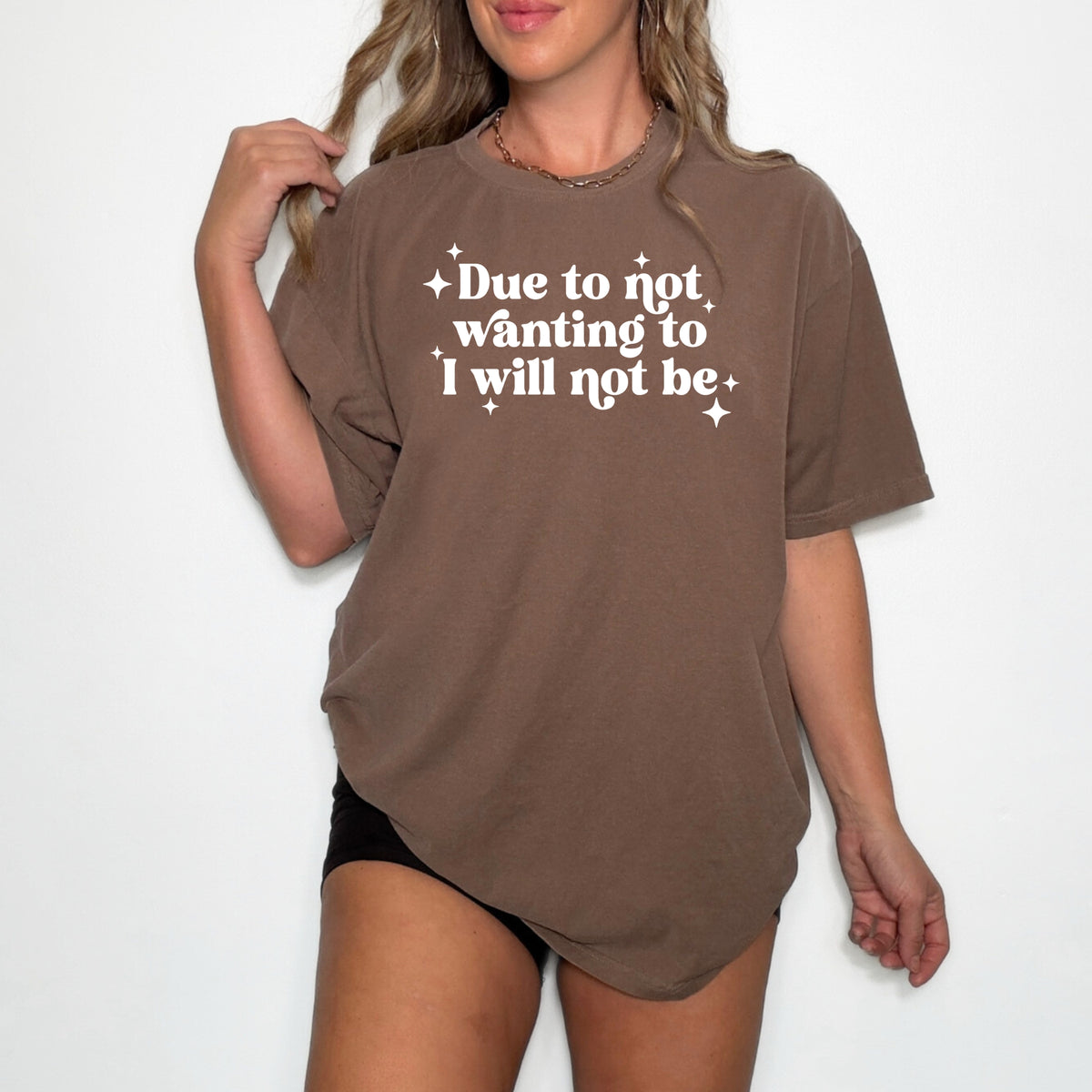Due To Not Wanting To - Unisex Comfort Colors Garment-Dyed Heavyweight T-Shirt