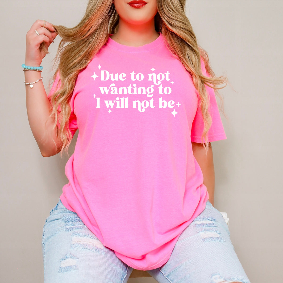 Due To Not Wanting To - Unisex Comfort Colors Garment-Dyed Heavyweight T-Shirt