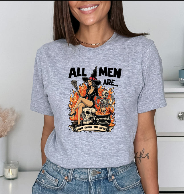 All Men Are Cremated Equally Printed Softstyle T-Shirt
