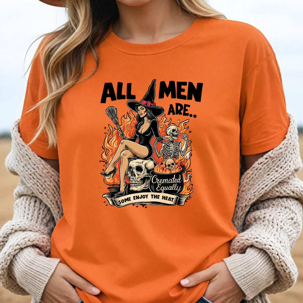All Men Are Cremated Equally Printed Softstyle T-Shirt