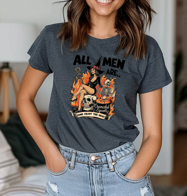 All Men Are Cremated Equally Printed Softstyle T-Shirt