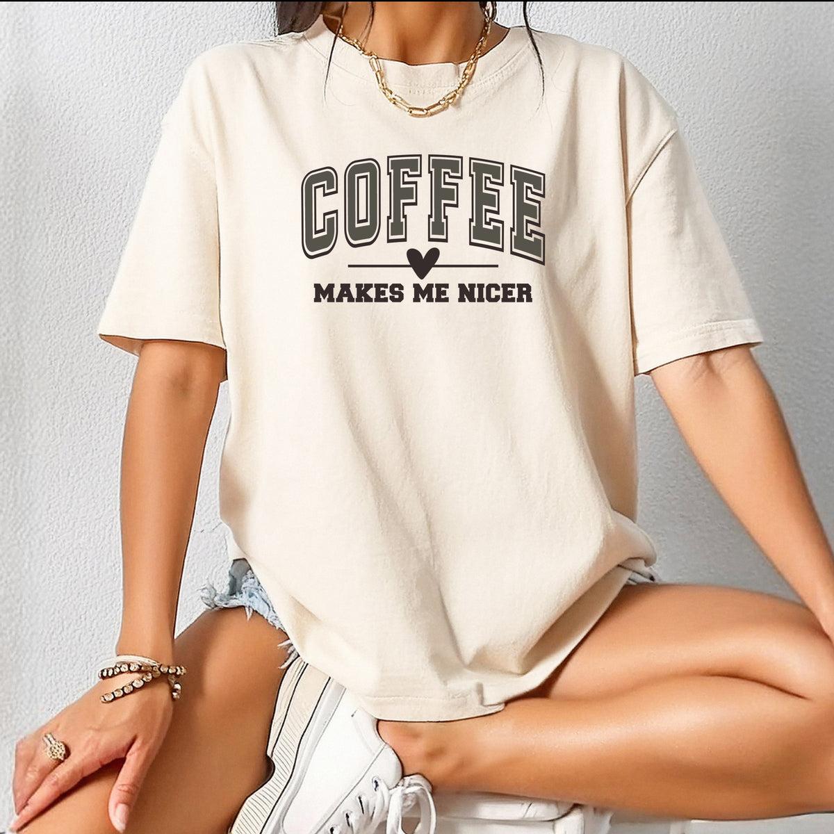 Coffee Makes Me Nicer - Adult Comfort Colors T-Shirt