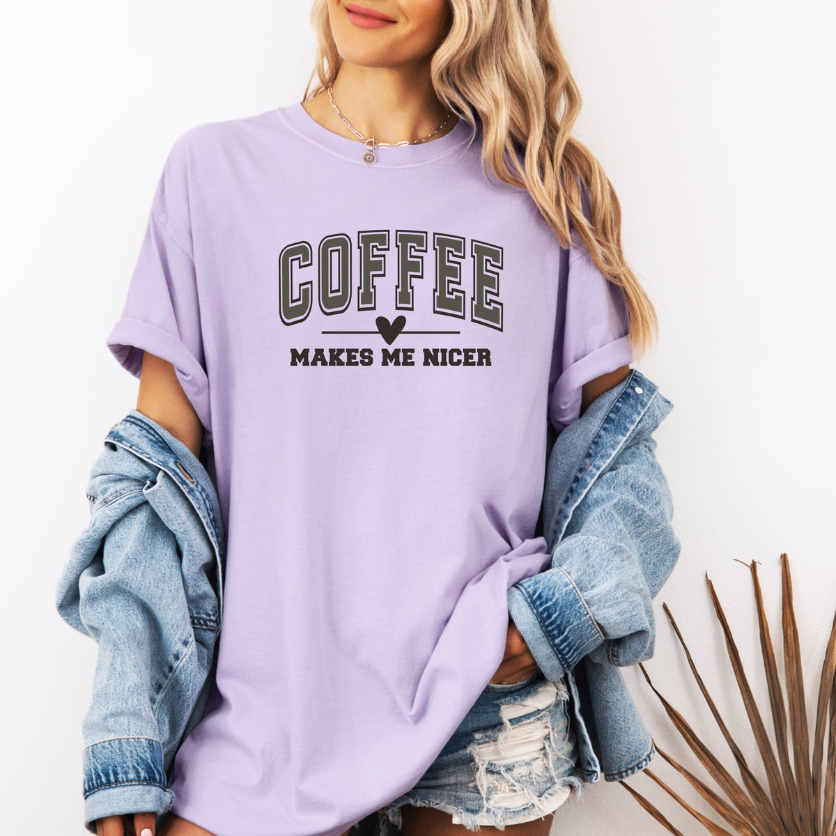 Coffee Makes Me Nicer - Adult Comfort Colors T-Shirt
