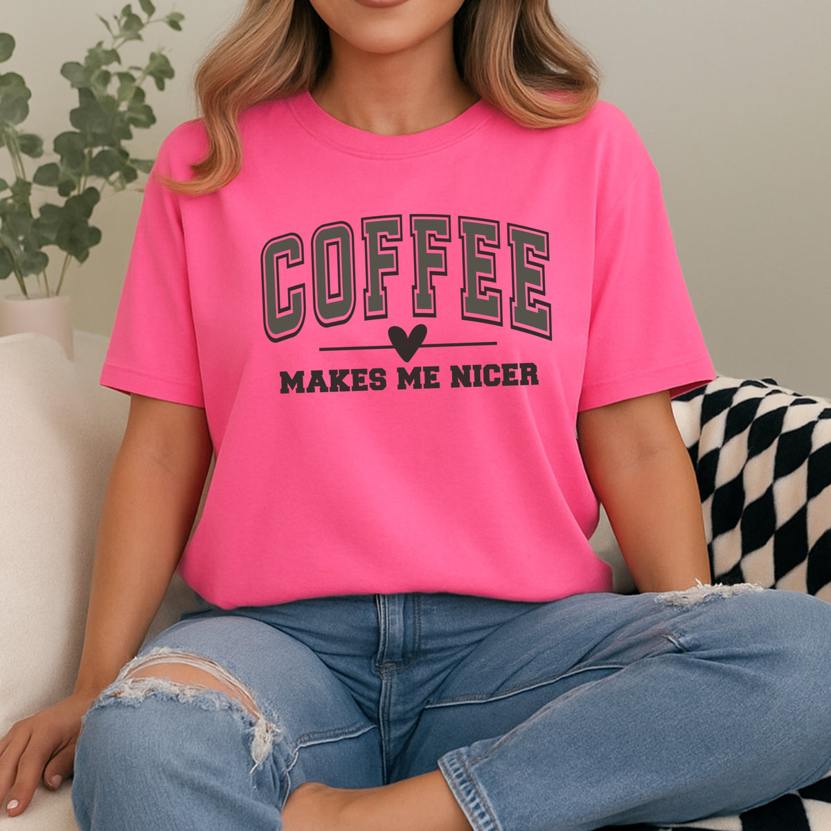 Coffee Makes Me Nicer - Adult Comfort Colors T-Shirt