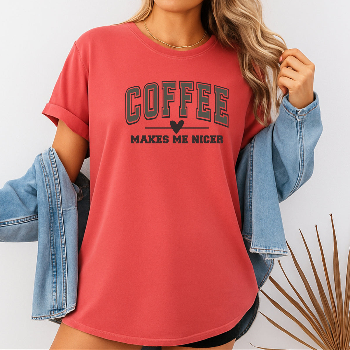 Coffee Makes Me Nicer - Adult Comfort Colors T-Shirt
