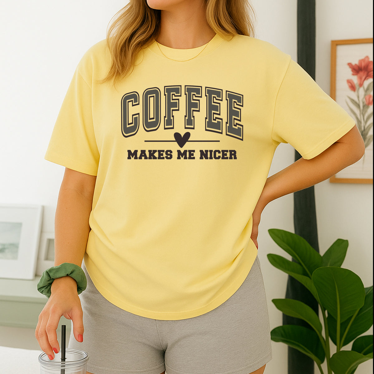 Coffee Makes Me Nicer - Adult Comfort Colors T-Shirt