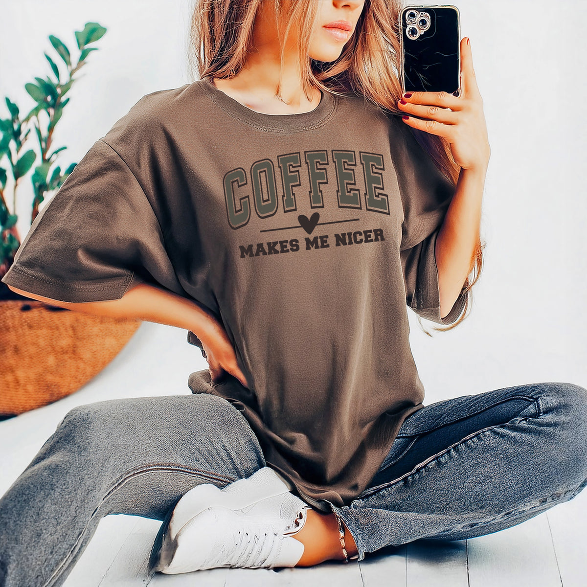 Coffee Makes Me Nicer - Comfort Colors T-Shirt 
