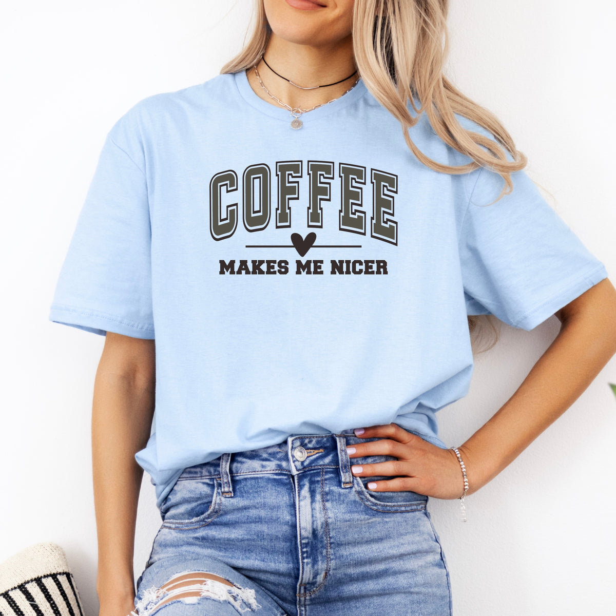 Coffee Makes Me Nicer - Adult Softstyle T-Shirt