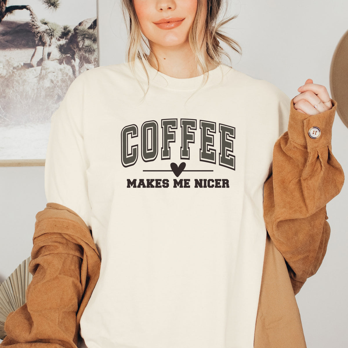 Coffee Makes Me Nicer - Adult Softstyle T-Shirt