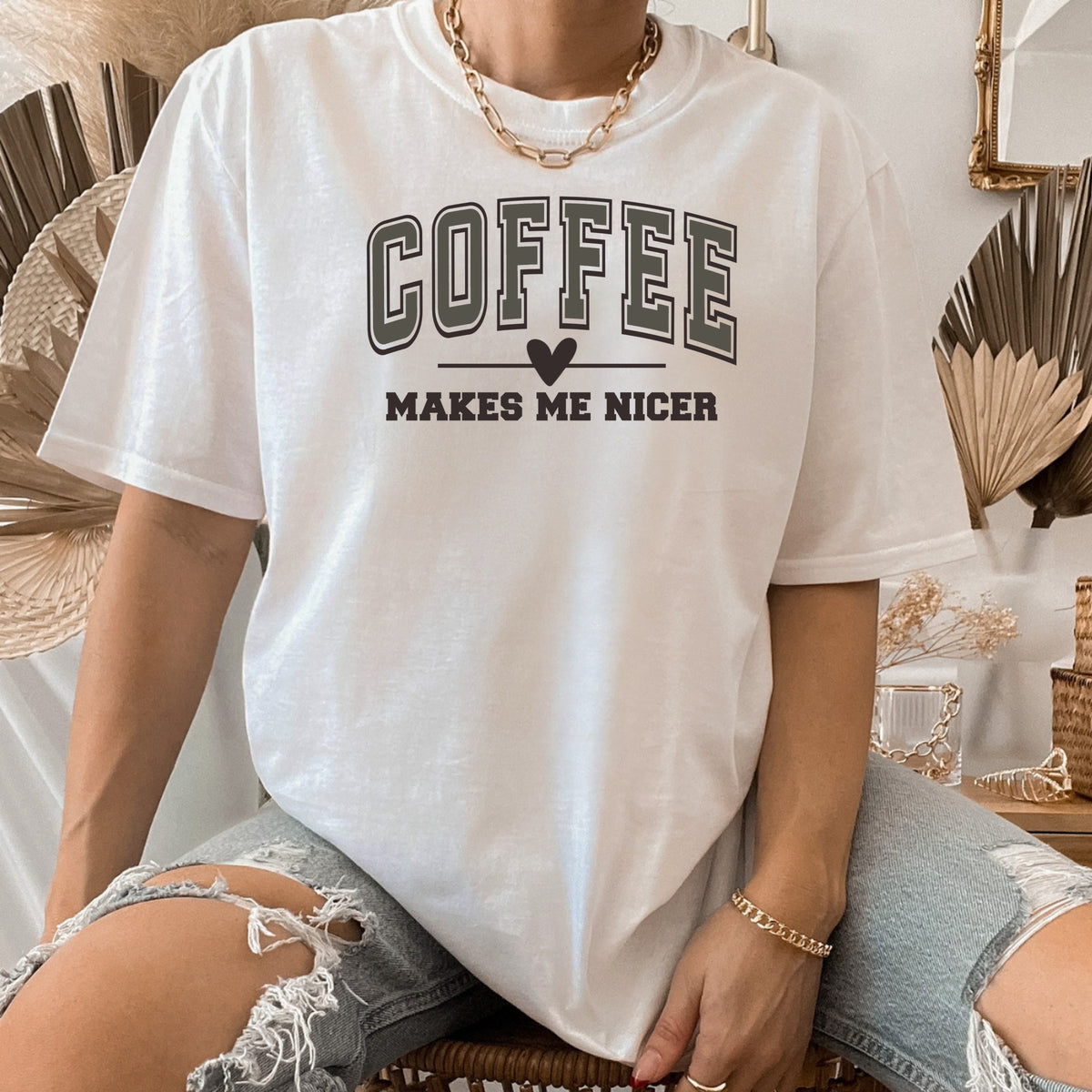 Coffee Makes Me Nicer - Adult Softstyle T-Shirt