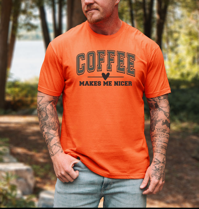 Coffee Makes Me Nicer - Adult Softstyle T-Shirt