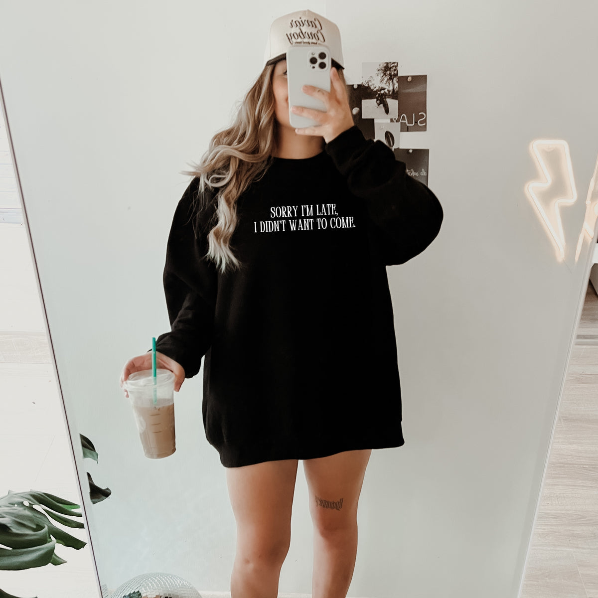 Sorry I'm Late, I Didn't Want To Come - Adult Crewneck Sweatshirt