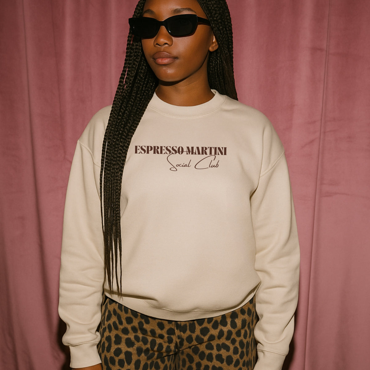 Espresso Martini Social Club Logo - Adult Crewneck Sweatshirt