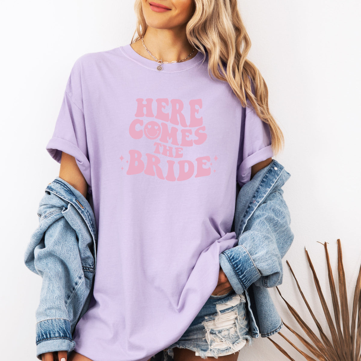 Here Comes The Bride Printed Comfort Colors T-Shirt 